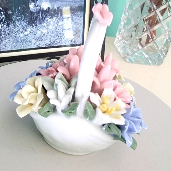 Vintage Other - Porcelain Flower Basket
